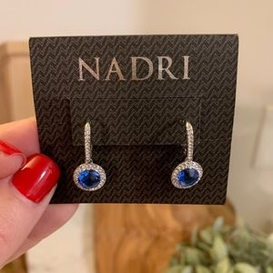 NADRI - Cubic Zirconia Silver Drop Earrings (NWT)